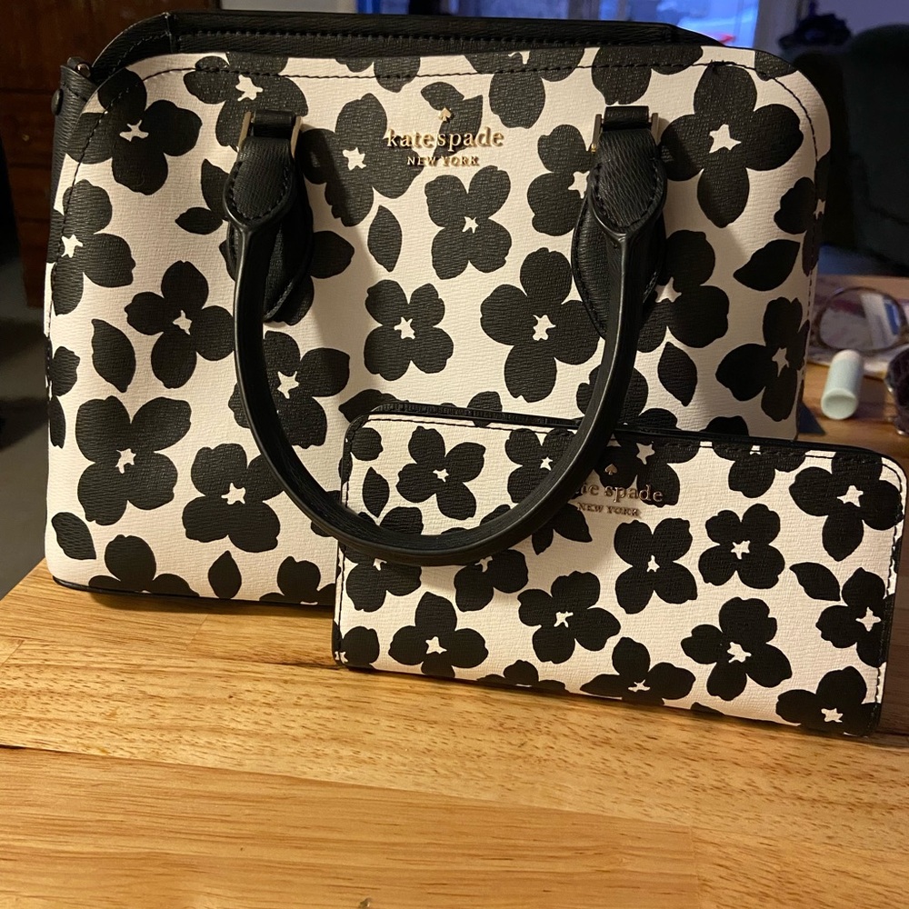 Kate Spade Small Darcy Blooms purse and wallet